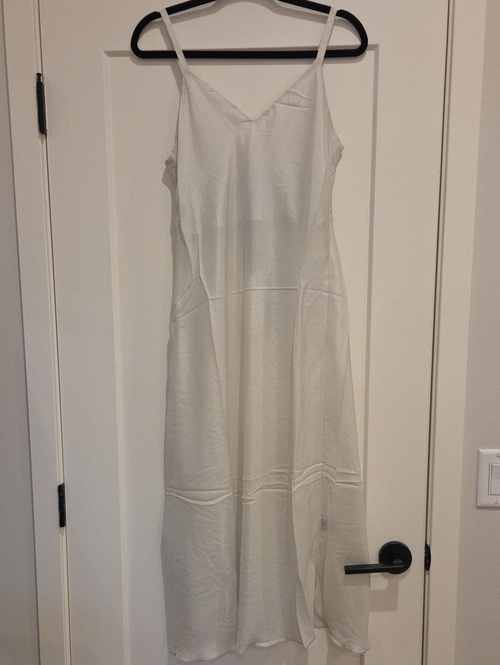 Hale Bob White V-Neck Maxi Slip Dress
